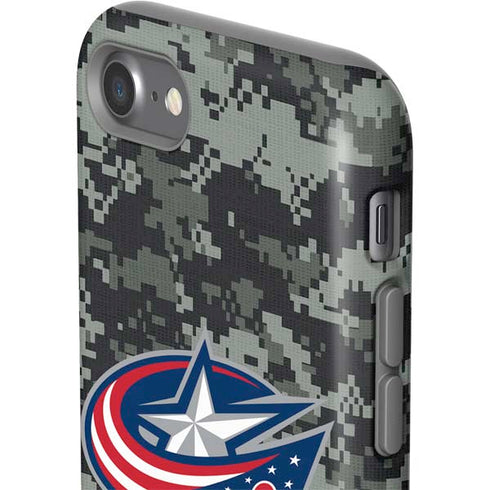 NHL Columbus Blue Jackets Camo iPhone SE (2nd & 3rd Gen) Pro Case