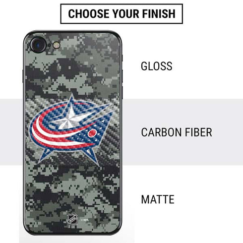NHL Columbus Blue Jackets Camo iPhone SE (2nd & 3rd Gen) Skin