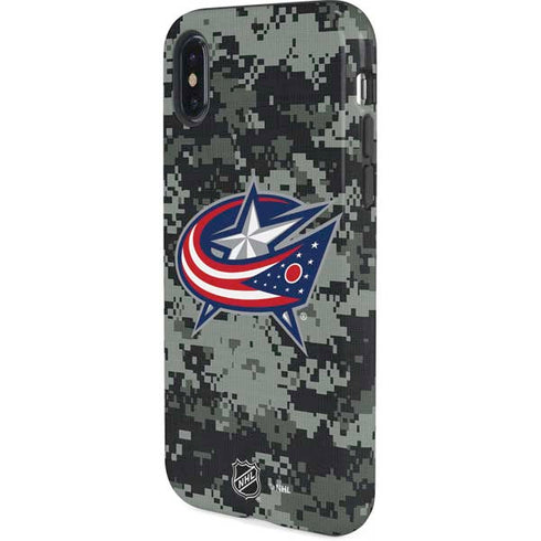NHL Columbus Blue Jackets Camo iPhone X Pro Case