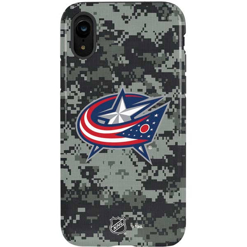 NHL Columbus Blue Jackets Camo iPhone XR Pro Case