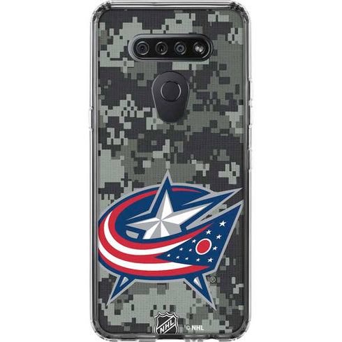 NHL Columbus Blue Jackets Camo LG K51/Q51 Clear Case