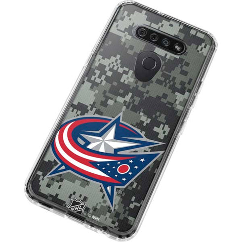 NHL Columbus Blue Jackets Camo LG K51/Q51 Clear Case