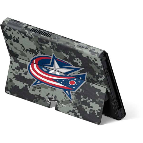 NHL Columbus Blue Jackets Camo Nintendo Switch OLED (2021) Skin