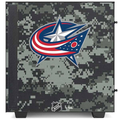 NHL Columbus Blue Jackets Camo NZXT H510 Compact ATX Mid-Tower Case Skin