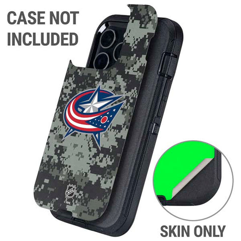 NHL Columbus Blue Jackets Camo Otterbox Defender iPhone Skin