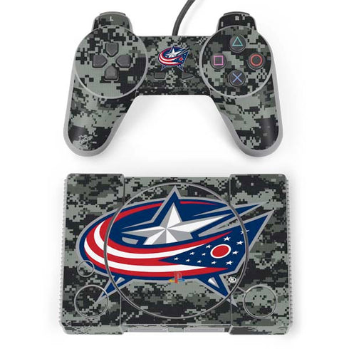 NHL Columbus Blue Jackets Camo PlayStation Classic Bundle Skin
