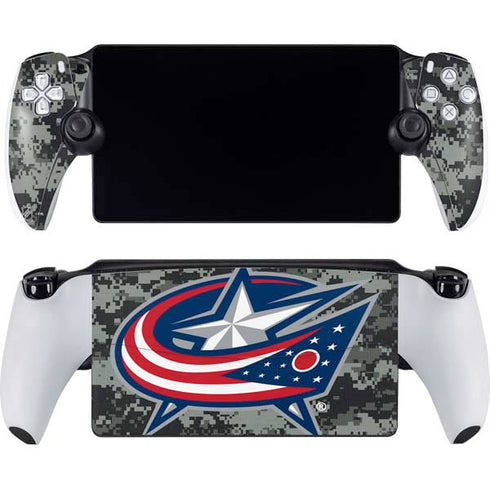 NHL Columbus Blue Jackets Camo PlayStation Portal Remote Player Skin