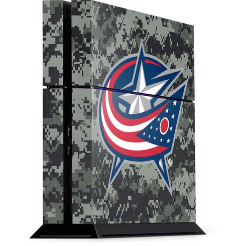 NHL Columbus Blue Jackets Camo PS4 Console Skin