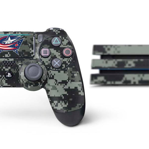 NHL Columbus Blue Jackets Camo PS4 Pro Bundle Skin