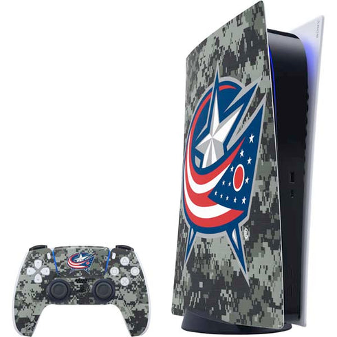 NHL Columbus Blue Jackets Camo PS5 Digital Edition Bundle Skin