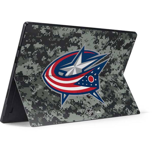 NHL Columbus Blue Jackets Camo Surface Pro 7 Skin