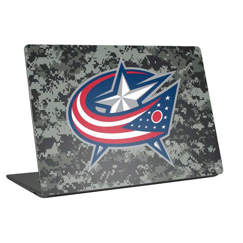 NHL Columbus Blue Jackets Camo Universal Laptop 12in (9.8 x 6.8in) Skin