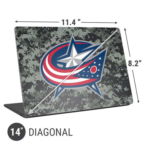 NHL Columbus Blue Jackets Camo Universal Laptop 14in (11.4 x 8.2in) Skin