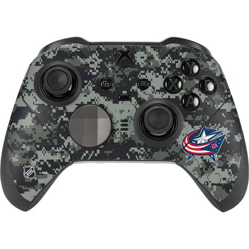 NHL Columbus Blue Jackets Camo Xbox Elite Wireless Controller Series 2 Skin
