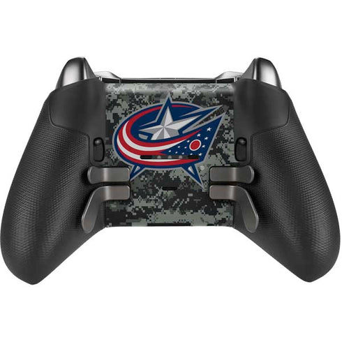 NHL Columbus Blue Jackets Camo Xbox Elite Wireless Controller Series 2 Skin