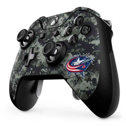 NHL Columbus Blue Jackets Camo Xbox One Elite Controller Skin