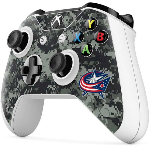 NHL Columbus Blue Jackets Camo Xbox One S All-Digital Edition Bundle Skin