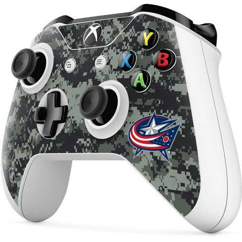 NHL Columbus Blue Jackets Camo Xbox One S Controller Skin