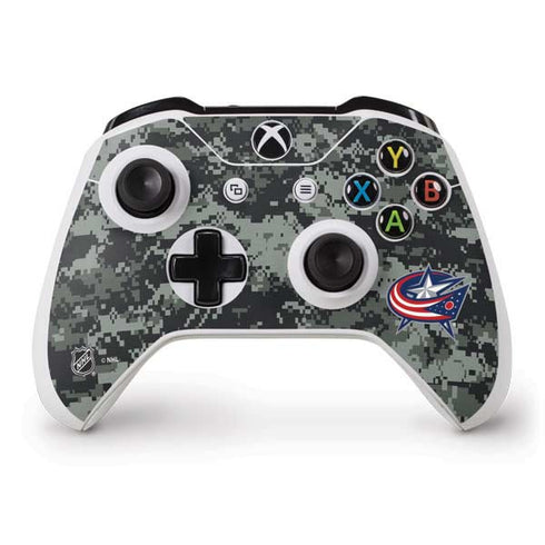NHL Columbus Blue Jackets Camo Xbox One S Controller Skin