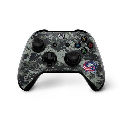 NHL Columbus Blue Jackets Camo Xbox One X Controller Skin