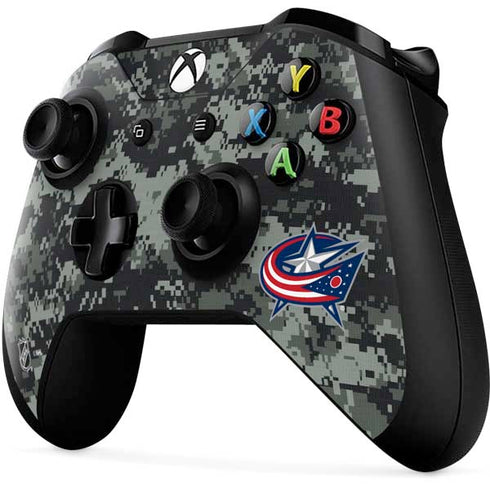 NHL Columbus Blue Jackets Camo Xbox One X Controller Skin