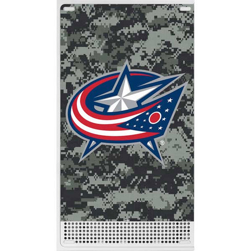 NHL Columbus Blue Jackets Camo Xbox Series S Console Skin
