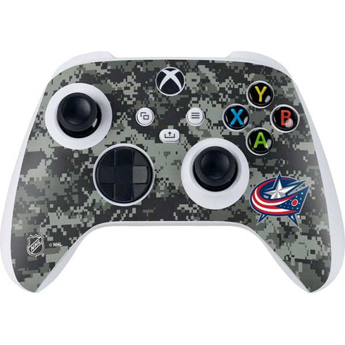 NHL Columbus Blue Jackets Camo Xbox Series S Controller Skin