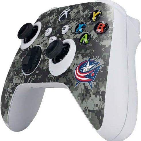 NHL Columbus Blue Jackets Camo Xbox Series S Controller Skin