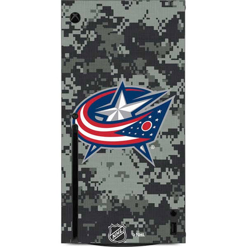 NHL Columbus Blue Jackets Camo Xbox Series X Console Skin