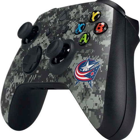 NHL Columbus Blue Jackets Camo Xbox Series X Controller Skin