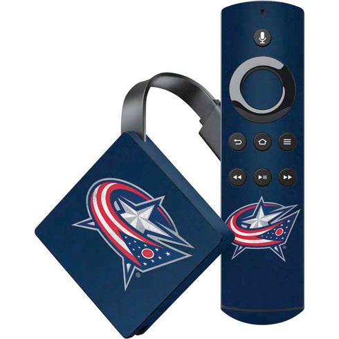 NHL Columbus Blue Jackets Distressed Amazon Fire TV Skin