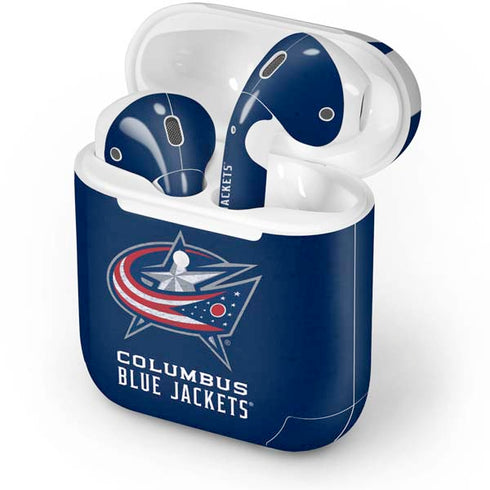 NHL Columbus Blue Jackets Distressed Apple AirPods 2 Skin