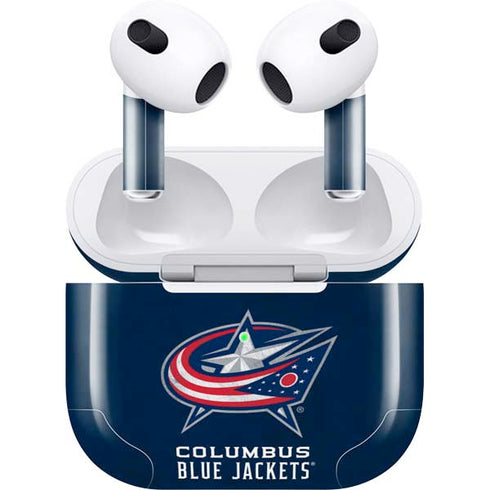 NHL Columbus Blue Jackets Distressed Apple AirPods (3rd Gen 2021) Skin