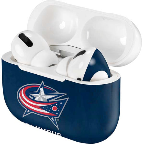 NHL Columbus Blue Jackets Distressed Apple AirPods Pro Skin