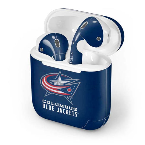 NHL Columbus Blue Jackets Distressed Apple AirPods Skin