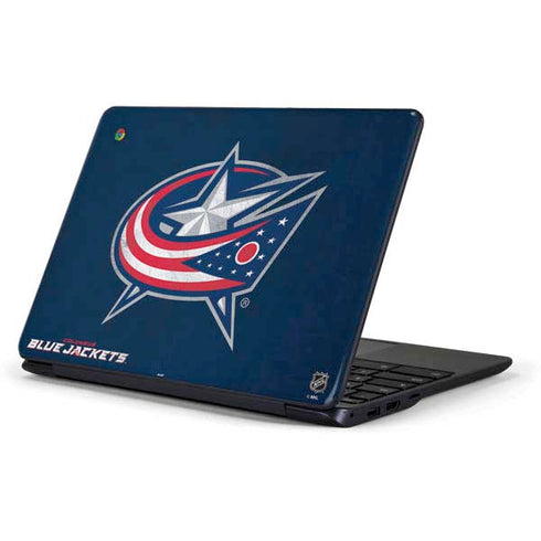 NHL Columbus Blue Jackets Distressed Samsung Chromebook Skin