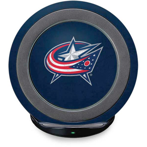 NHL Columbus Blue Jackets Distressed Fast Charge Wireless Charging Stand Skin