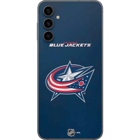 NHL Columbus Blue Jackets Distressed Galaxy A14 5G Skin