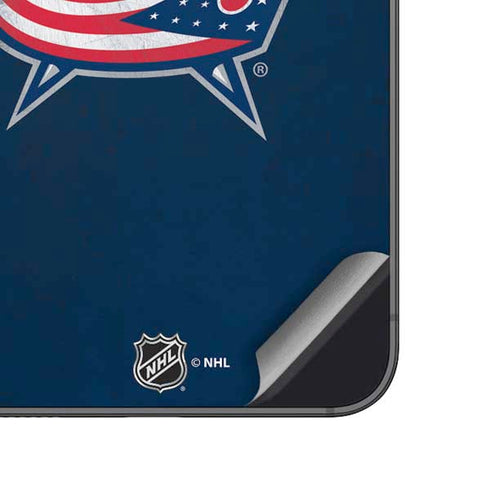 NHL Columbus Blue Jackets Distressed Galaxy A14 5G Skin