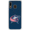 NHL Columbus Blue Jackets Distressed Galaxy A20 Clear Case