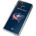 NHL Columbus Blue Jackets Distressed Galaxy A21 Clear Case