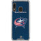 NHL Columbus Blue Jackets Distressed Galaxy A30 Clear Case