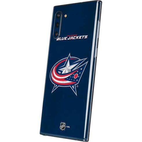 NHL Columbus Blue Jackets Distressed Galaxy Note 10 Skin