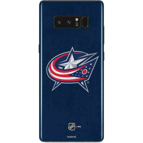 NHL Columbus Blue Jackets Distressed Galaxy Note 8 Skin