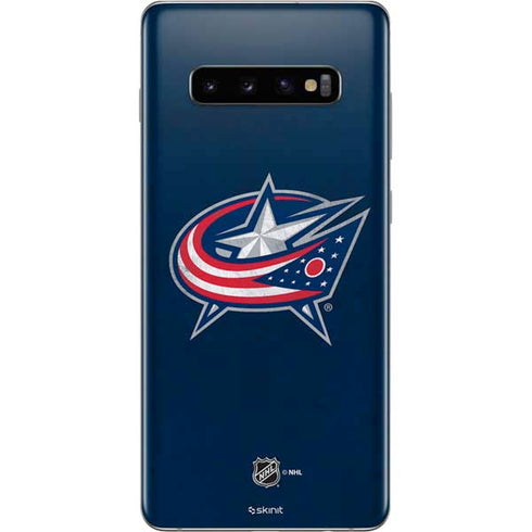 NHL Columbus Blue Jackets Distressed Galaxy S10 Plus Skin