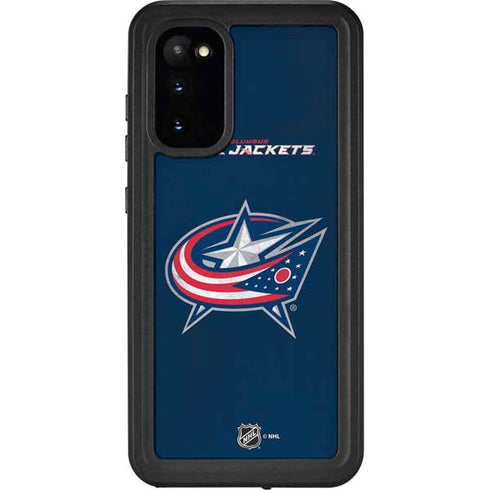 NHL Columbus Blue Jackets Distressed Galaxy S20 Waterproof Case