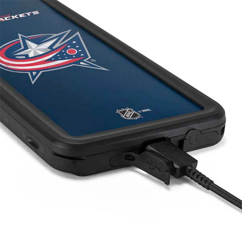 NHL Columbus Blue Jackets Distressed Galaxy S20 Waterproof Case