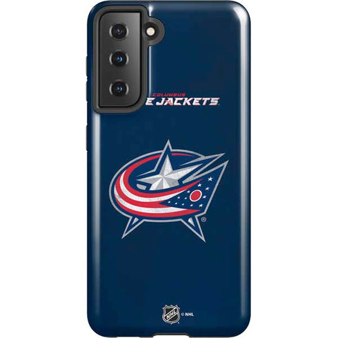 NHL Columbus Blue Jackets Distressed Galaxy S21 5G Pro Case
