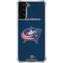NHL Columbus Blue Jackets Distressed Galaxy S21 FE Clear Case