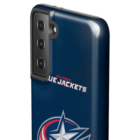 NHL Columbus Blue Jackets Distressed Galaxy S21 FE Pro Case